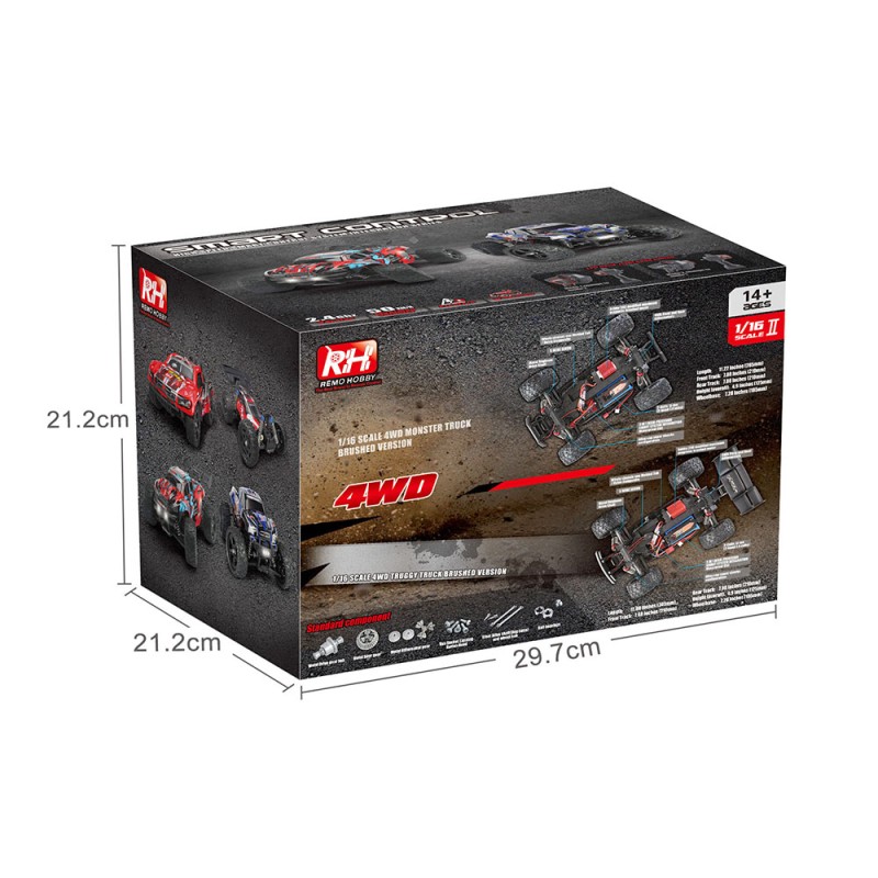 Р/у модель Remo Hobby S-EVOR 4WD RTR 1:16 RH1665 безколекторна