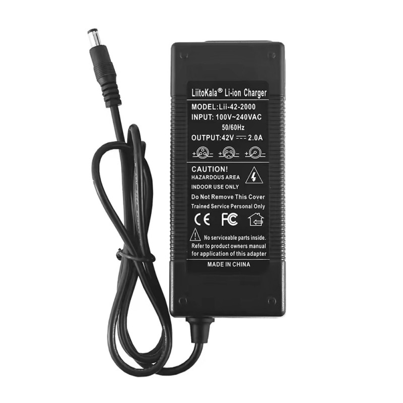 Зарядное устройство LiitoKala lii-420200 для Li-Ion аккумуляторов 10S 36V 2A, штекер 5.5x2.1mm