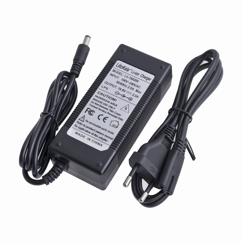 Зарядное устройство LiitoKala lii-168200 для Li-Ion аккумуляторов 4S 16.8V 2A, штекер 5.5x2.1mm