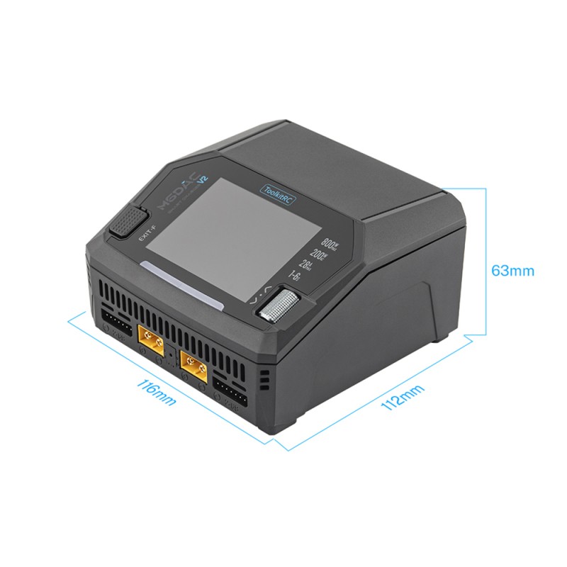 Зарядний пристрій ToolkitRC M6DAC V2 800W 16A*2 1-6S