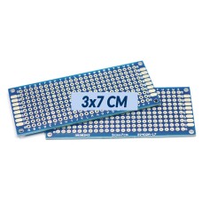 Двостороння макетна плата 3x7cm синя