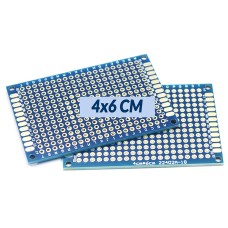 Двостороння макетна плата 4x6cm синя