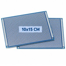 Двостороння макетна плата 10x15cm синя