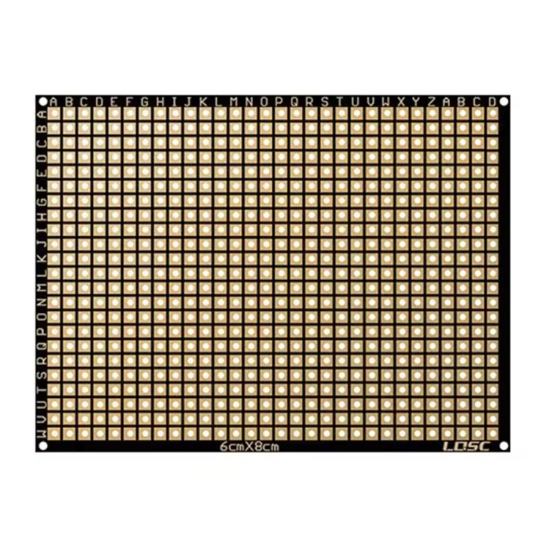 Гибкая тонкая двухсторонняя макетная плата 6x8cm