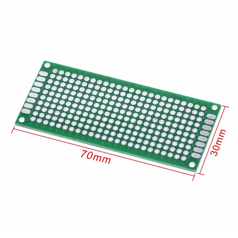Односторонняя макетная плата 3x7cm зеленая