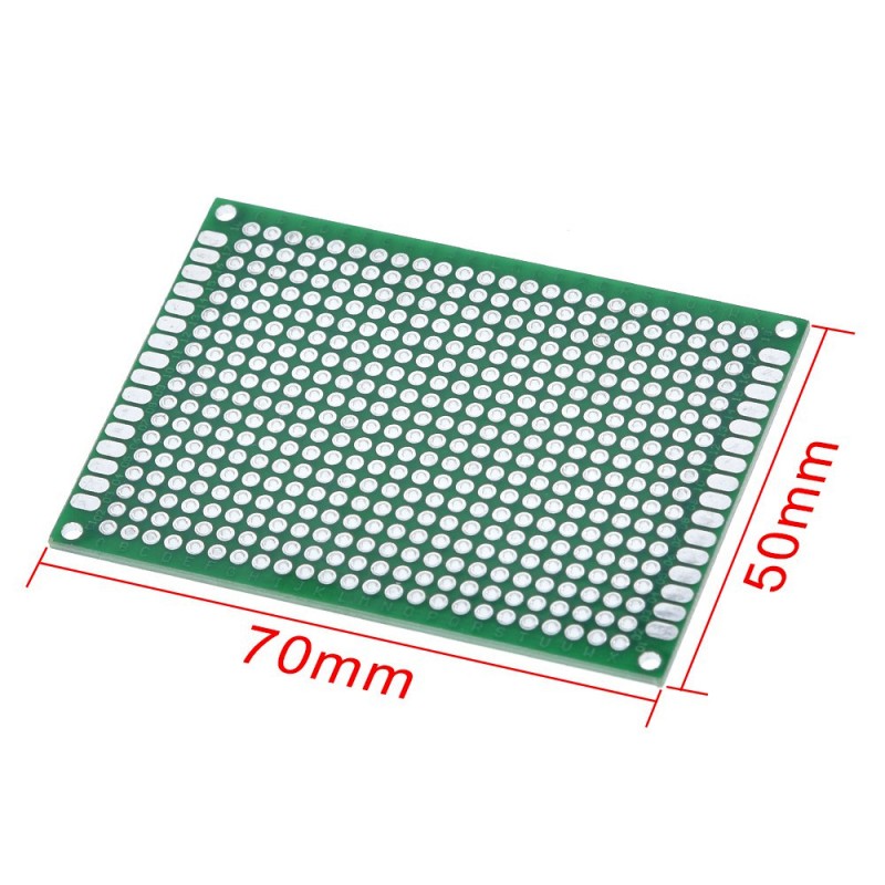 Односторонняя макетная плата 5x7cm зеленая