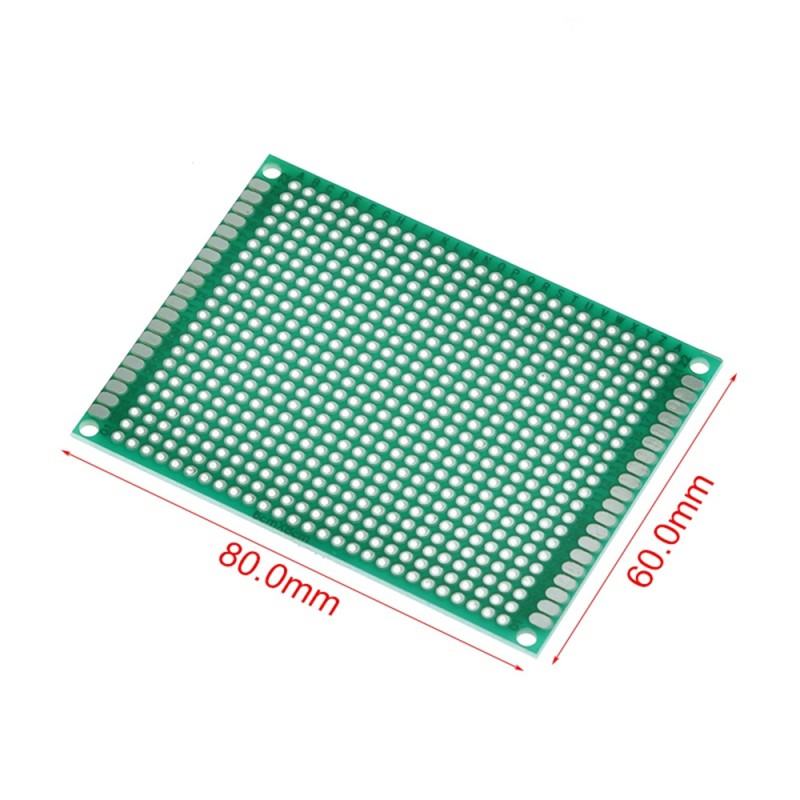 Односторонняя макетная плата 6x8cm зеленая