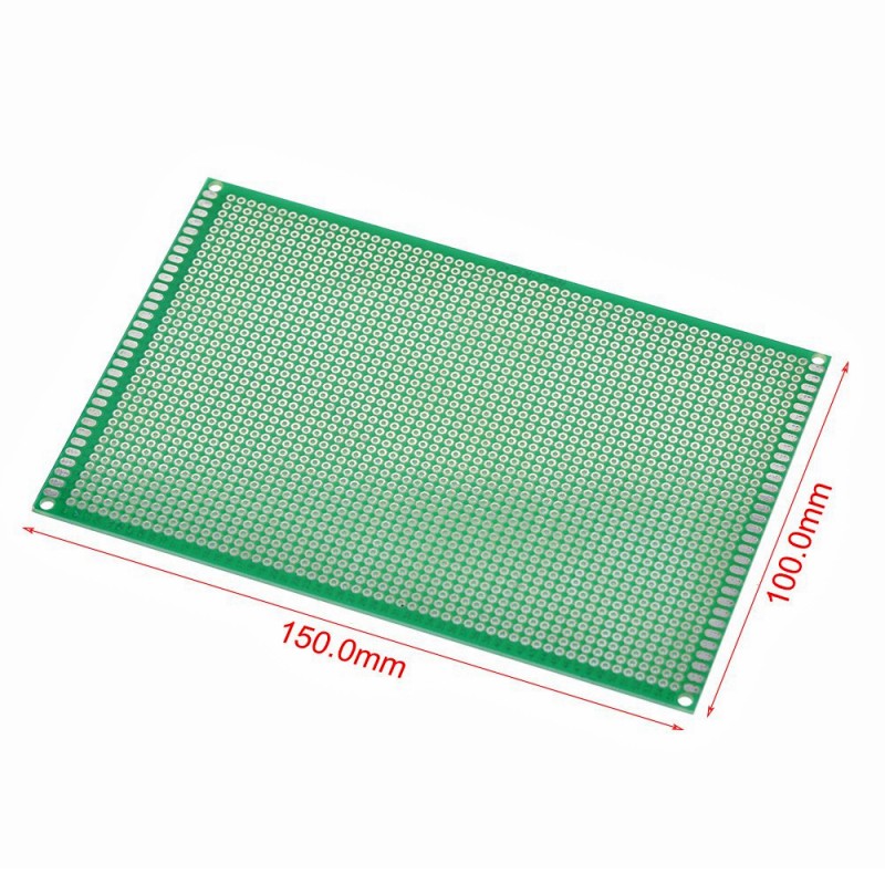 Односторонняя макетная плата 10x15cm зеленая