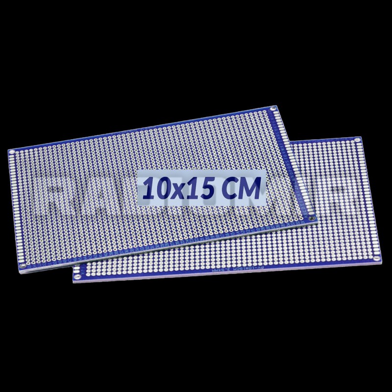 Двостороння макетна плата 10x15cm синя