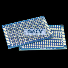 Двостороння макетна плата 4x6cm синя