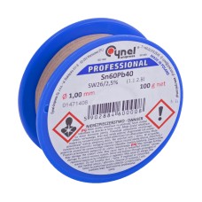 Припій CYNEL Sn60Pb40 із флюсом 2,5% 1,00мм 100гр