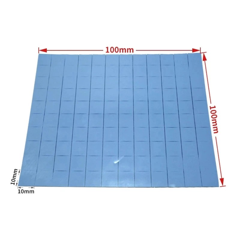 Термопрокладка силіконова >2.0W/m-K, лист 100шт 10X10X1мм