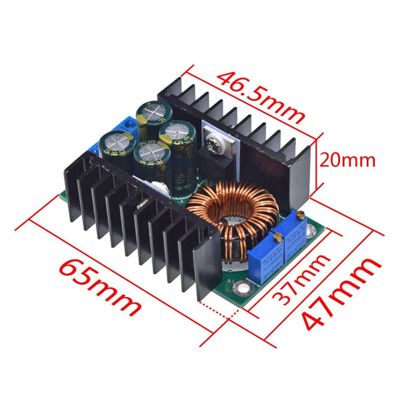 Понижающий преобразователь 300W на XL4016 с 7-32V до 1,2-28V с регулировкой тока и напряжения