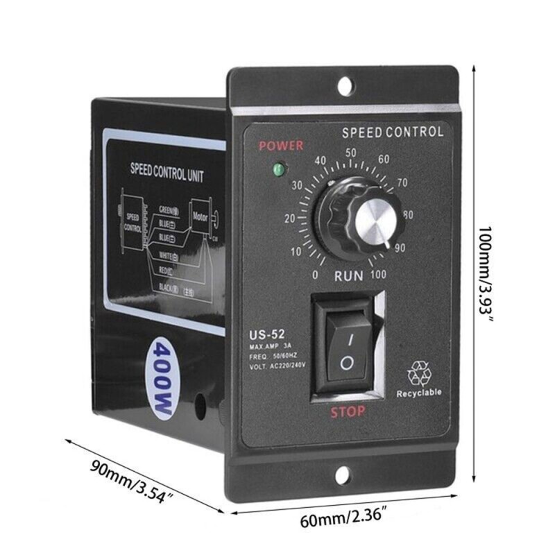 Регулятор оборотов коллекторного электродвигателя US-52 400W