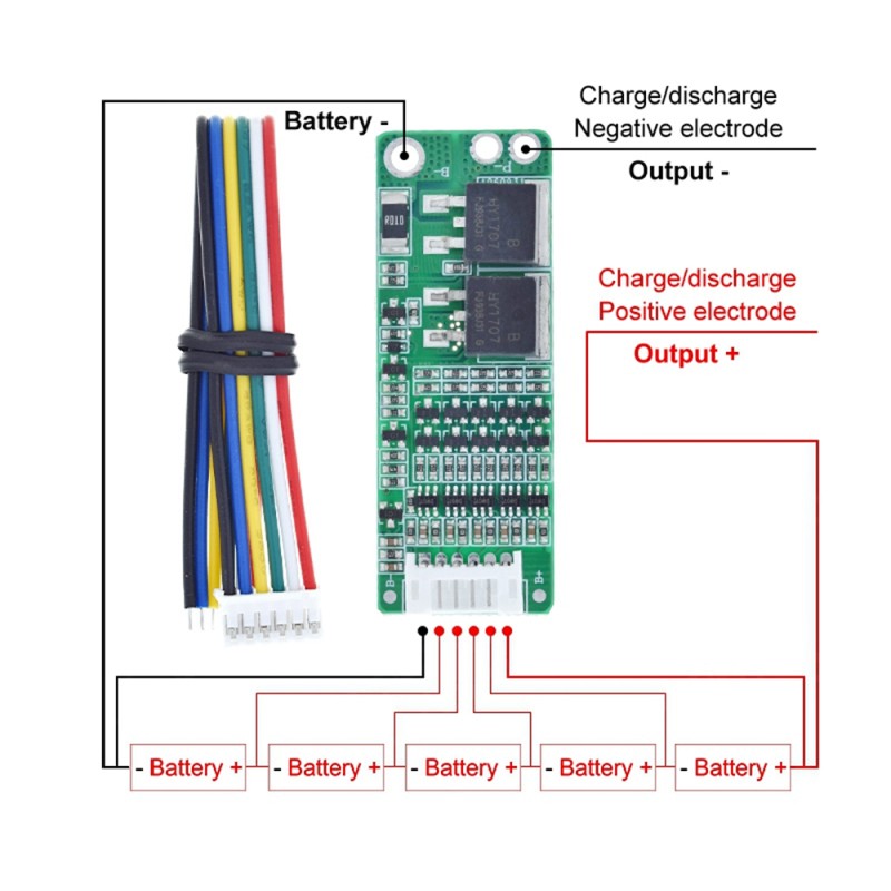 BMS контроллер 5S 15A для Li-Ion аккумуляторов