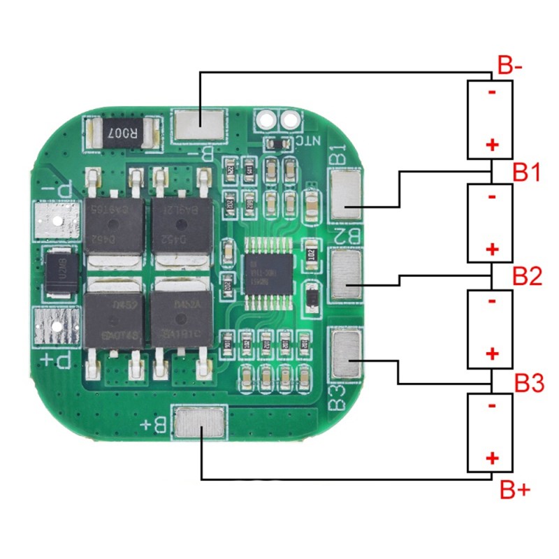 BMS контроллер 4S 20A для Li-Ion аккумуляторов