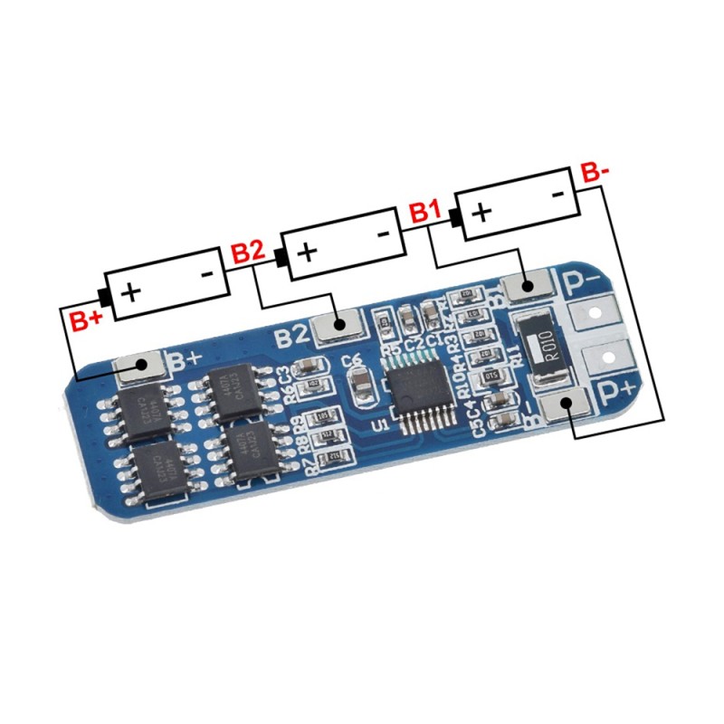 BMS контролер 3S 10A для Li-Ion акумуляторів