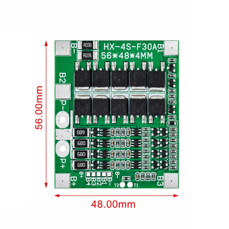 BMS контроллер 4S 30A для Li-Ion аккумуляторов с балансировкой