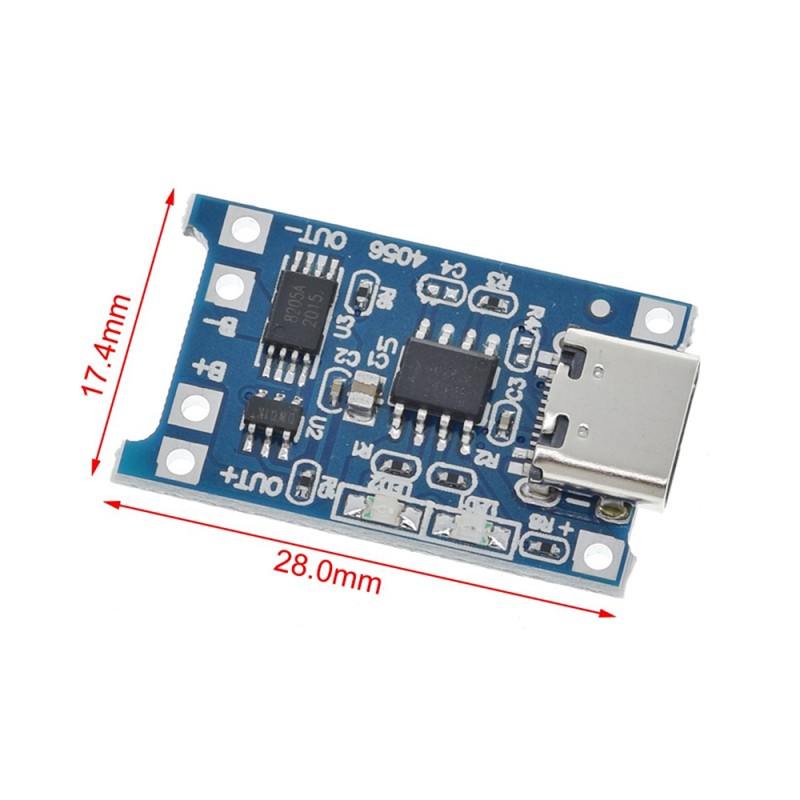 Модуль зарядного пристрою Li-ion TP4056 1A USB Type-C