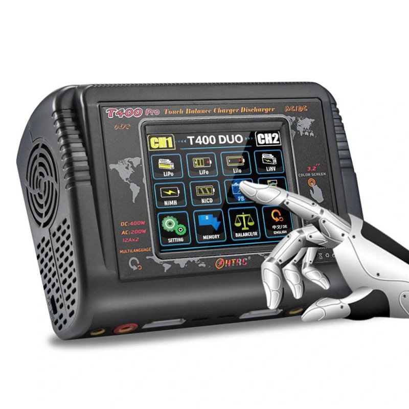 Зарядний пристрій HTRC T400 Pro DUO 400W 12A 1-6S