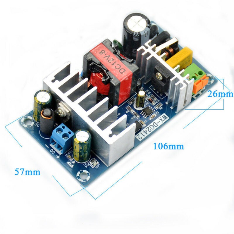 AC-DC імпульсний блок живлення 12V 8A 100W безкорпусний