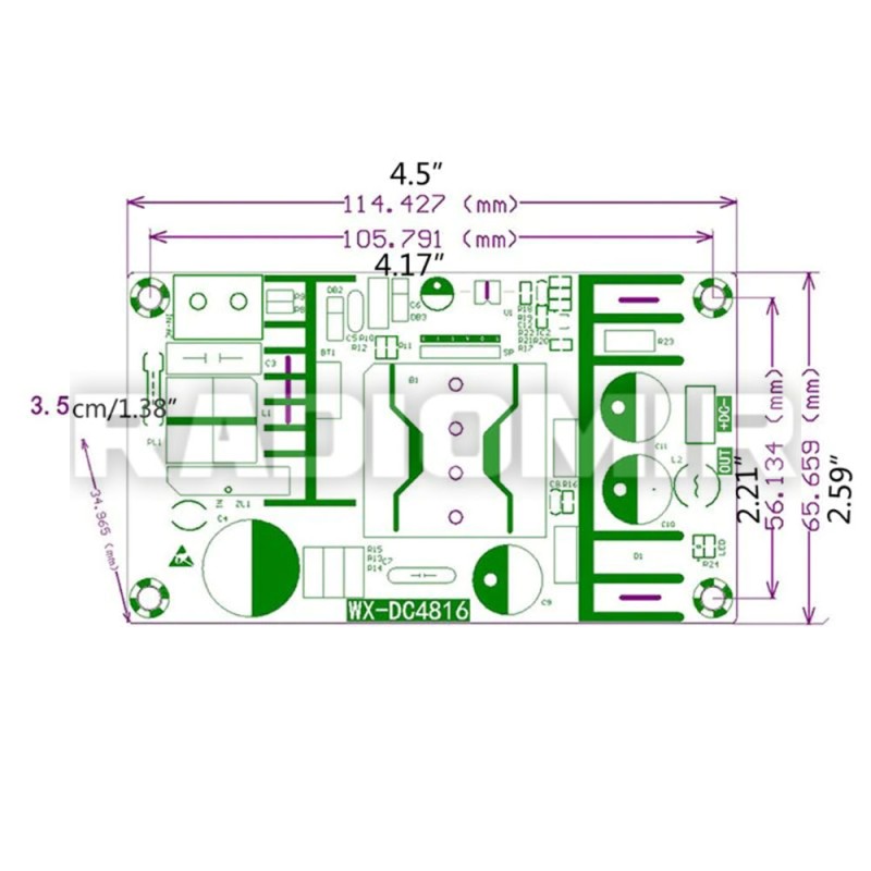 AC-DC імпульсний блок живлення 48V 4A 200W безкорпусний