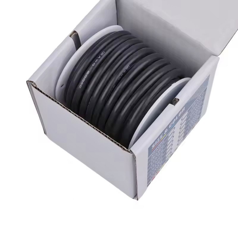 Провід 28AWG 50м в силіконовій ізоляції, чорний