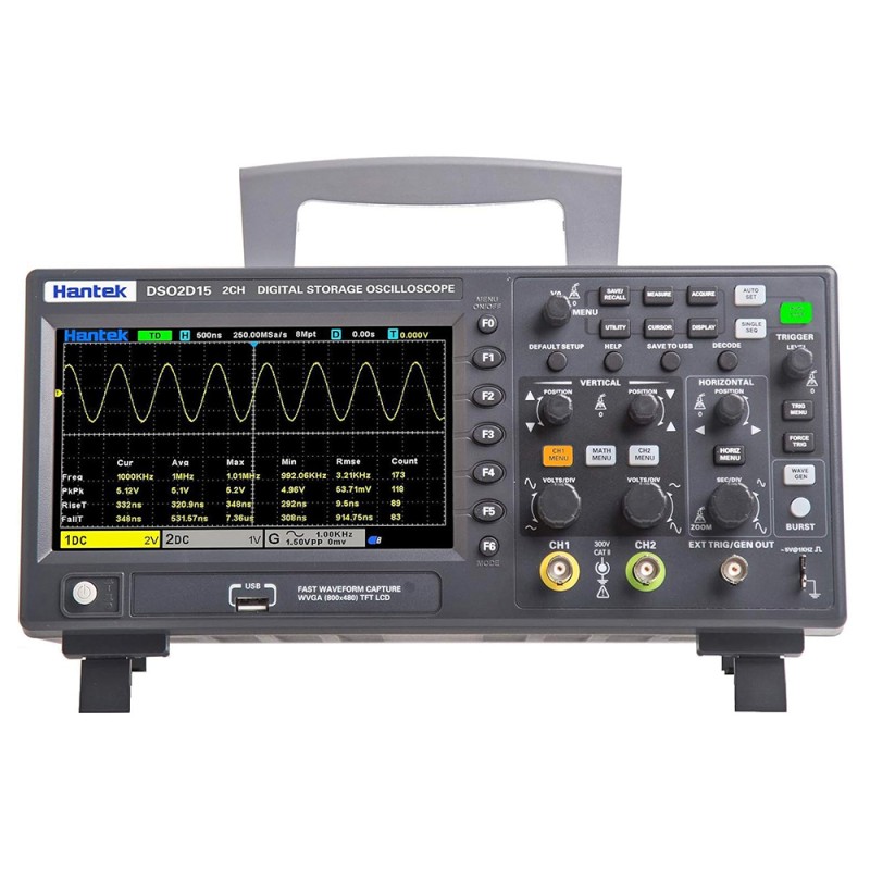 Цифровий осцилограф HANTEK DSO2D15 150МГц із генератором сигналів