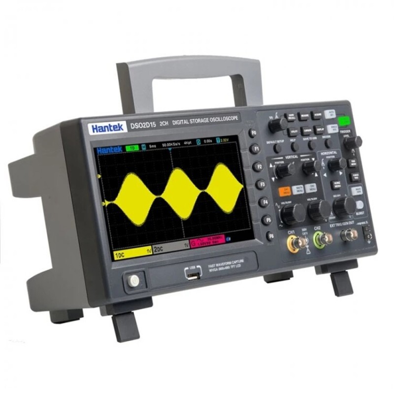 Цифровий осцилограф HANTEK DSO2D15 150МГц із генератором сигналів