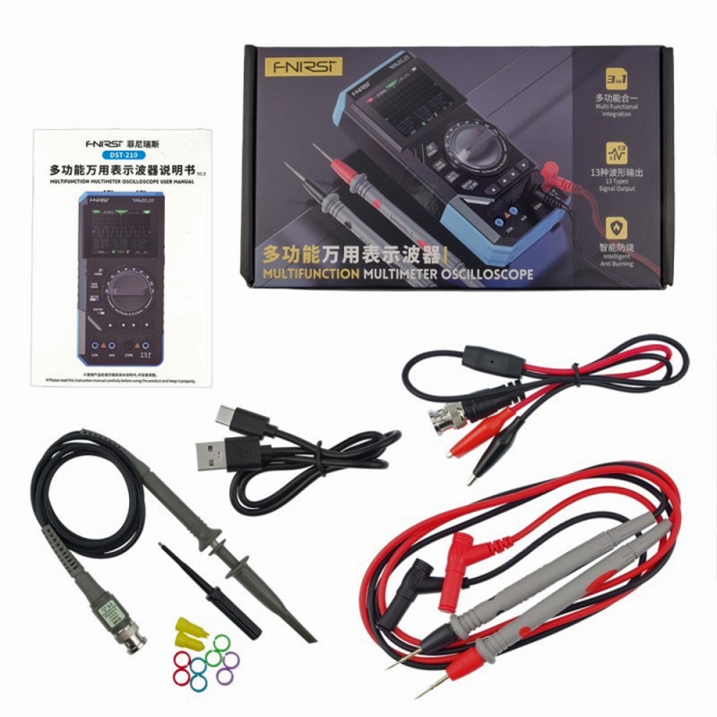 Портативний осцилограф-мультиметр FNIRSI DST-210 із генератором сигналів