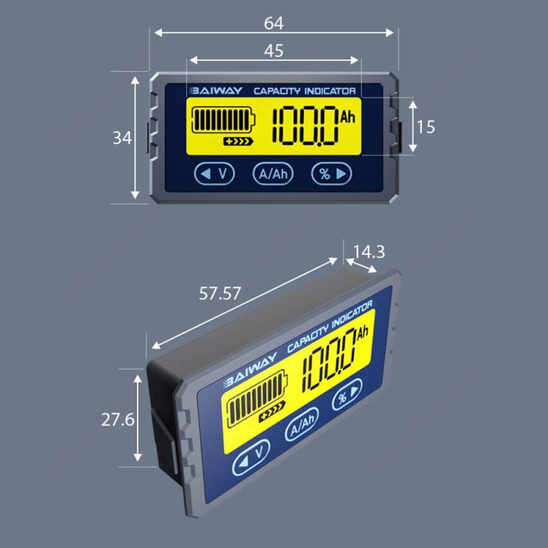 Кулометр BAIWAY TY23 DC 8-80V 0-100A