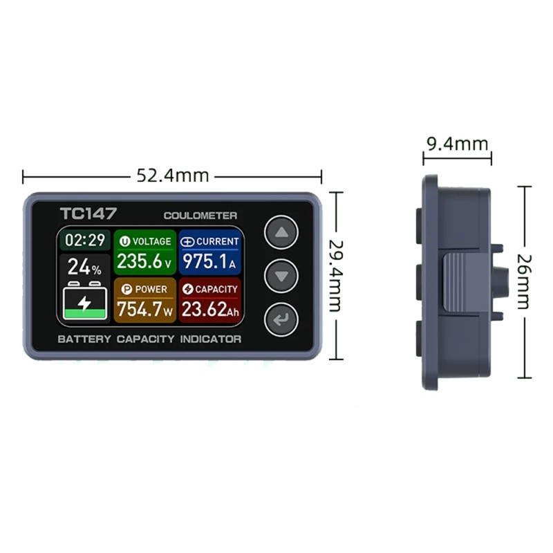 Кулометр BAIWAY TC147 DC 6-36V 0-50A